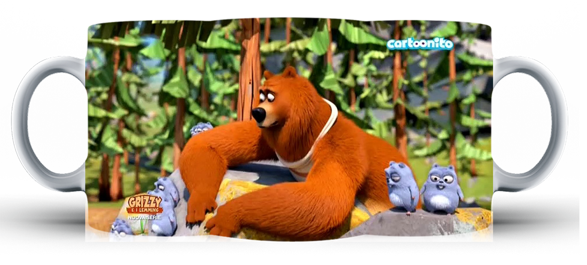 Kubek ceramiczny Grizzy i Lemingi