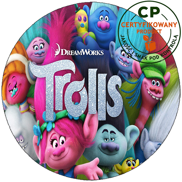 Opłatek na tort Trolls Trolle