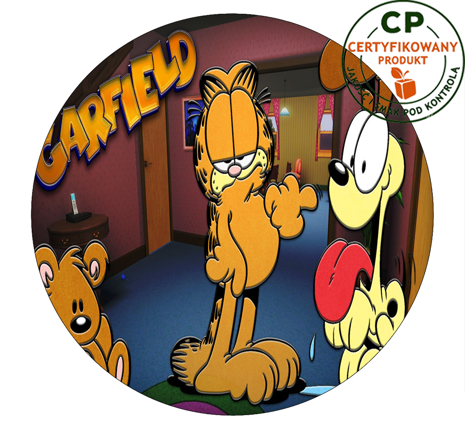 Opłatek na tort Garfield