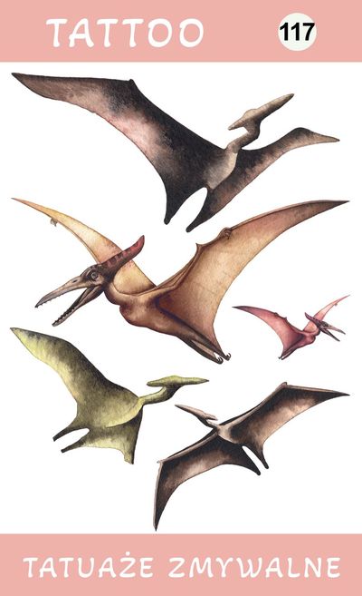 Tatuaże zmywalne Dinozaury