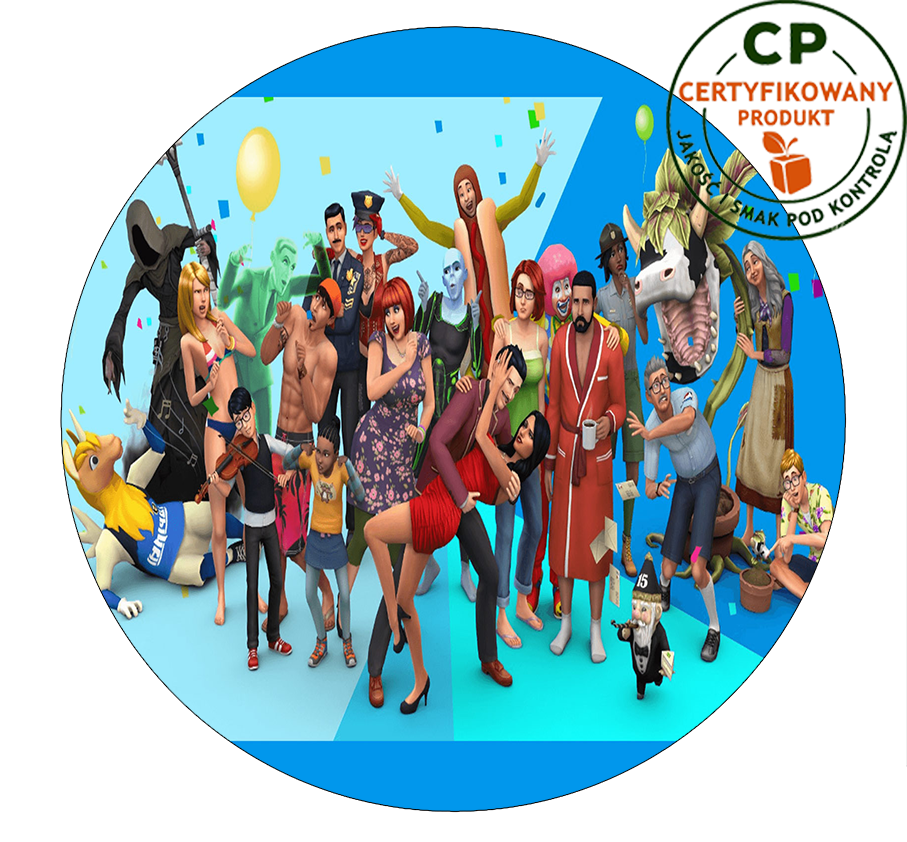 Opłatek na tort Sims