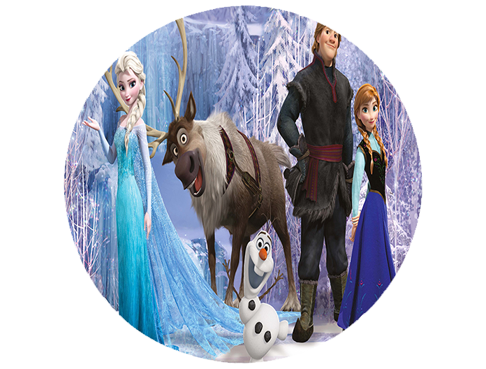 Opłatek na tort Kraina Lodu