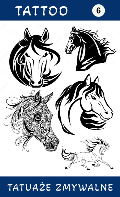 Tatuaże zmywalne Konie
