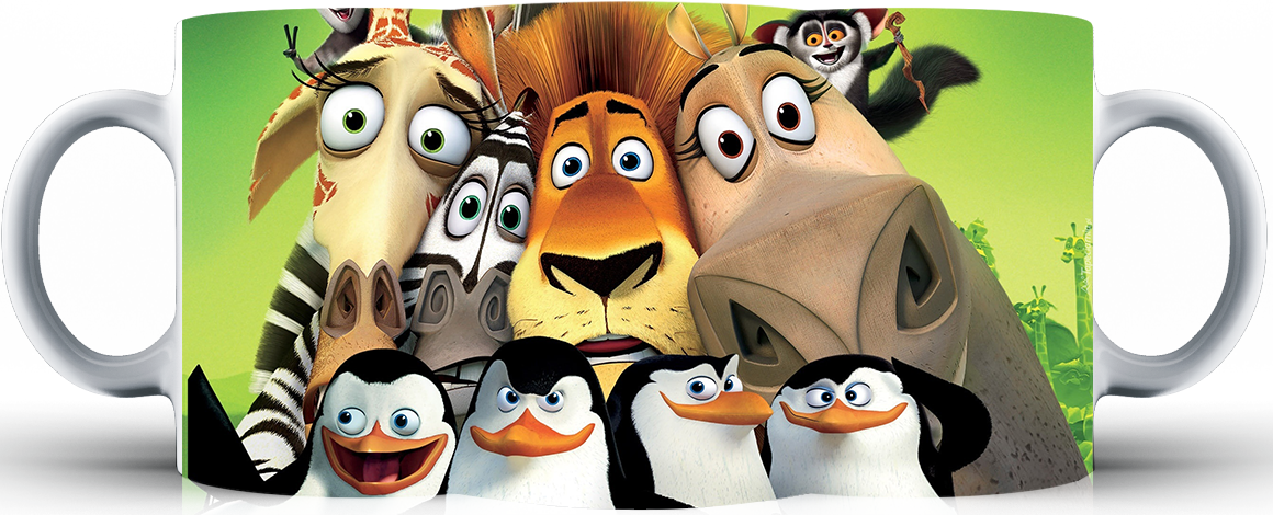 Kubek ceramiczny Pingwiny z Madagaskaru