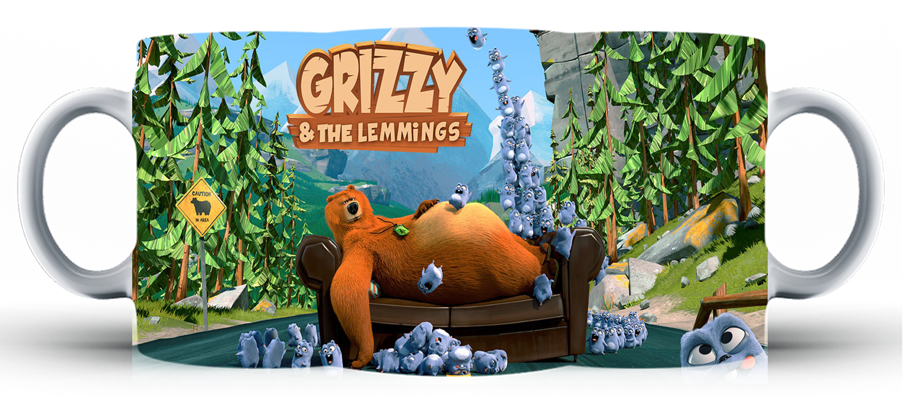 Kubek ceramiczny Grizzy i Lemingi