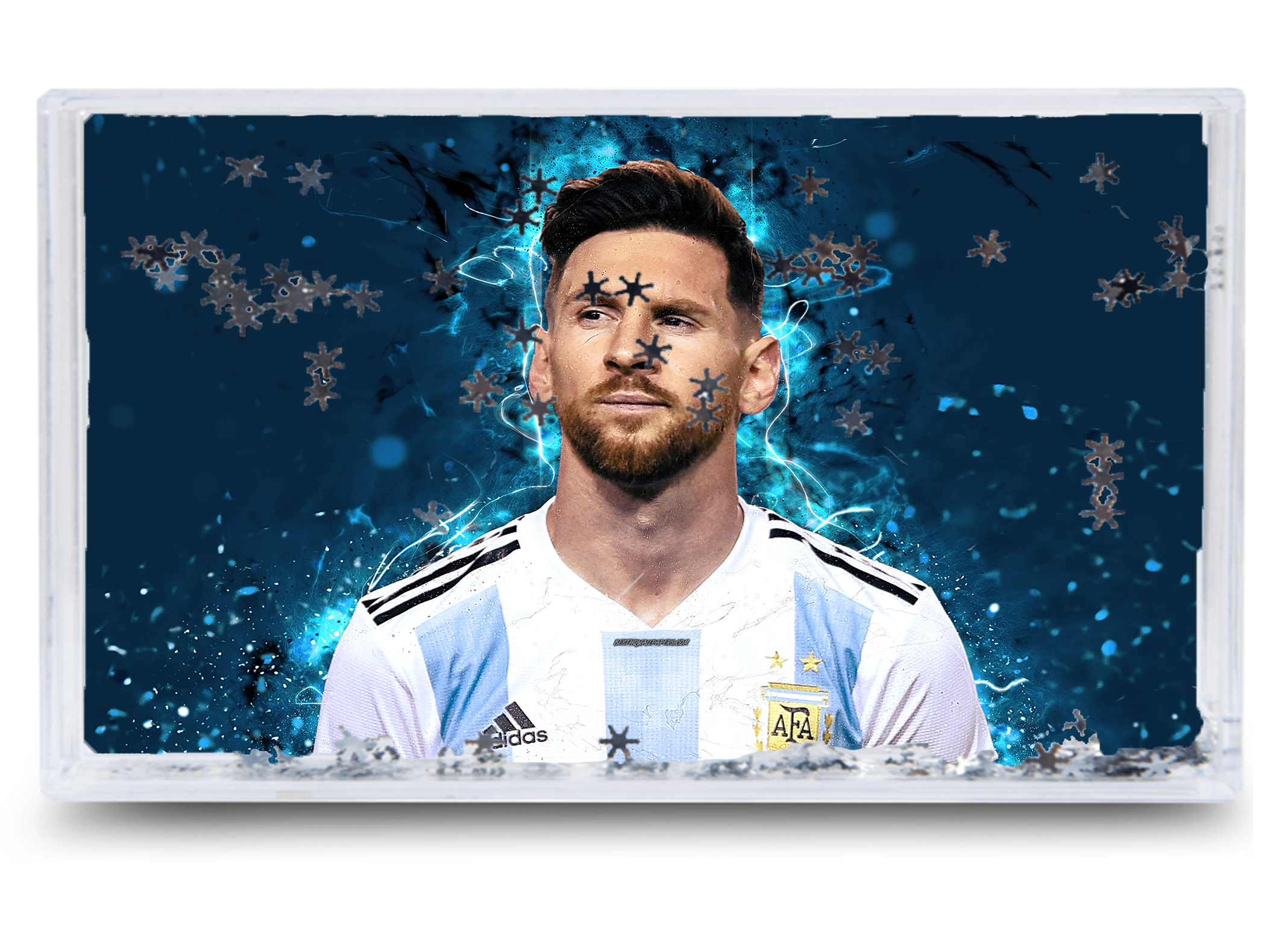 Akwarium - Ramka wodna 3D - Lionel Messi