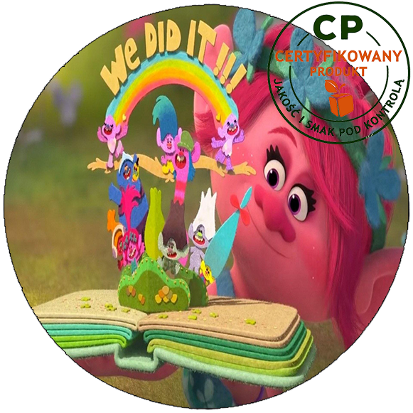 Opłatek na tort Trolls Trolle