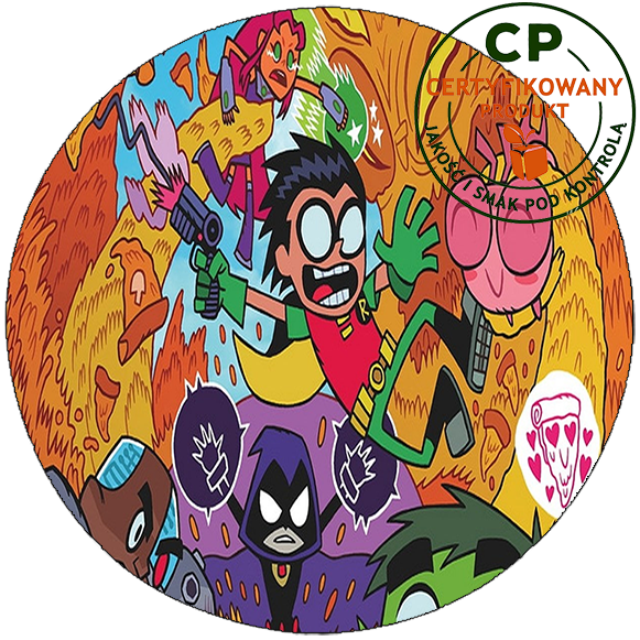 Opłatek na tort Młodzi Tytani