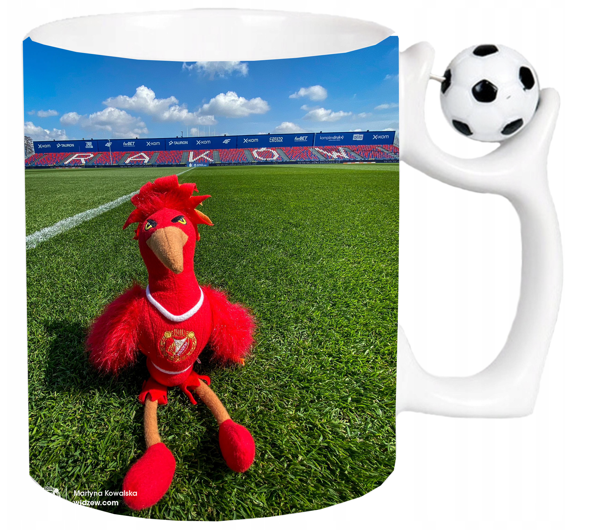 Kubek z piłką dla Fana Widzew Łódź