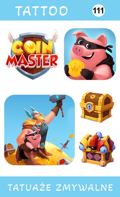 Tatuaże zmywalne Coin Master