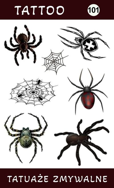 Tatuaże zmywalne Pająki