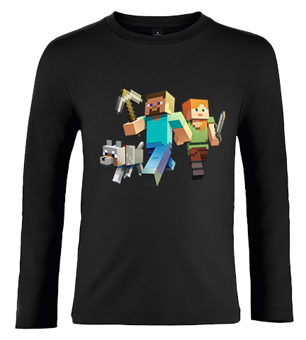 Koszulka z dł.rękaw. Minecraft