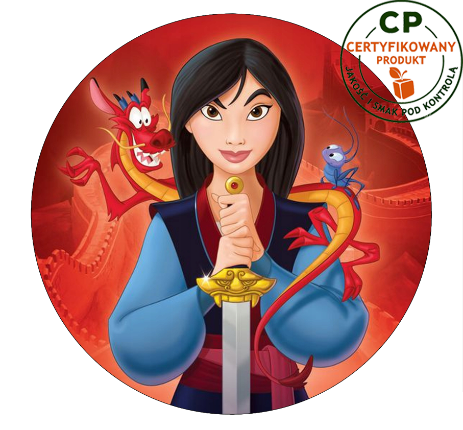 Opłatek na tort Mulan