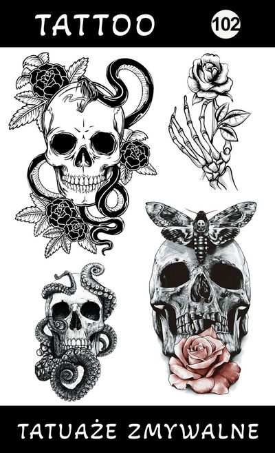 Tatuaże zmywalne Czaszki