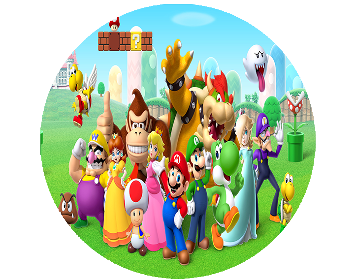 Opłatek na tort Mario Bros