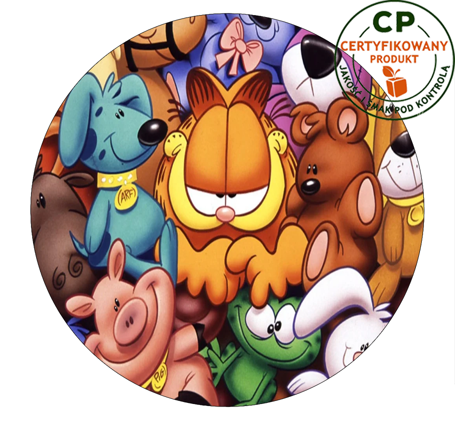 Opłatek na tort Garfield