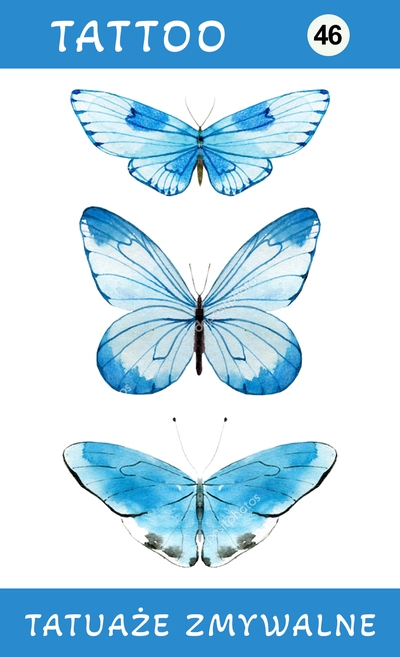Tatuaże zmywalne Motyle