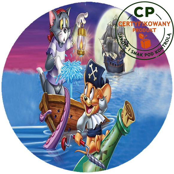 Opłatek na tort Tom i Jerry