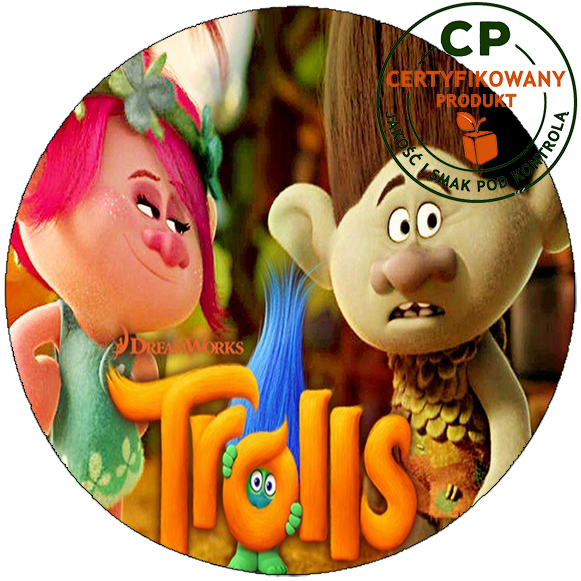 Opłatek na tort Trolls Trolle
