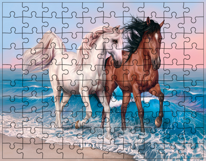 Puzzle Konie