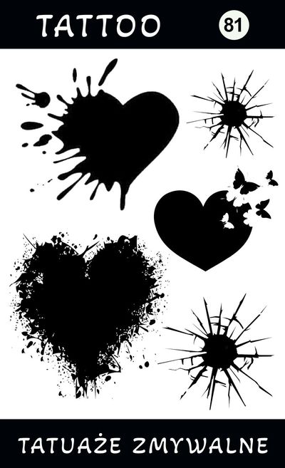 Tatuaże zmywalne Serca