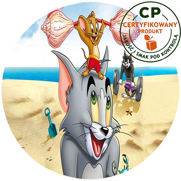 Opłatek na tort Tom i Jerry