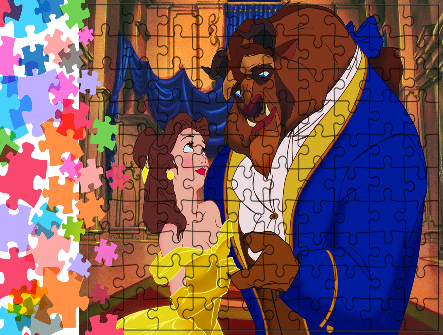 Puzzle tradycyjne - Piękna i Bestia