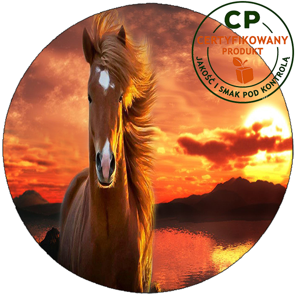 Opłatek na tort Konie