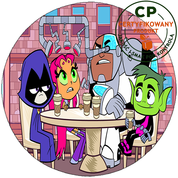 Opłatek na tort Młodzi Tytani