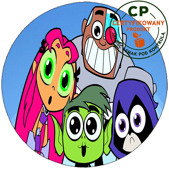 Opłatek na tort Młodzi Tytani