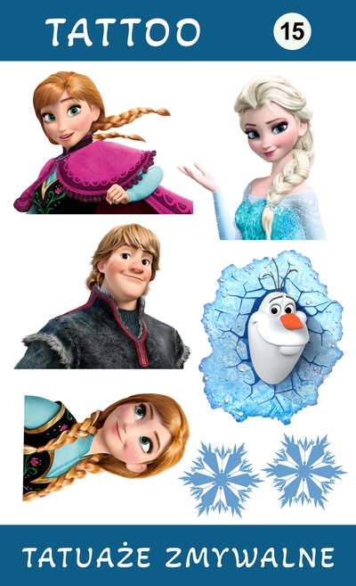 Tatuaże zmywalne Kraina Lodu