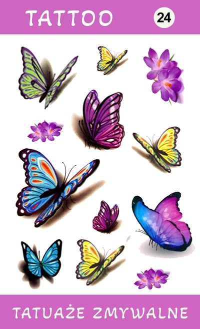 Tatuaże zmywalne Motyle