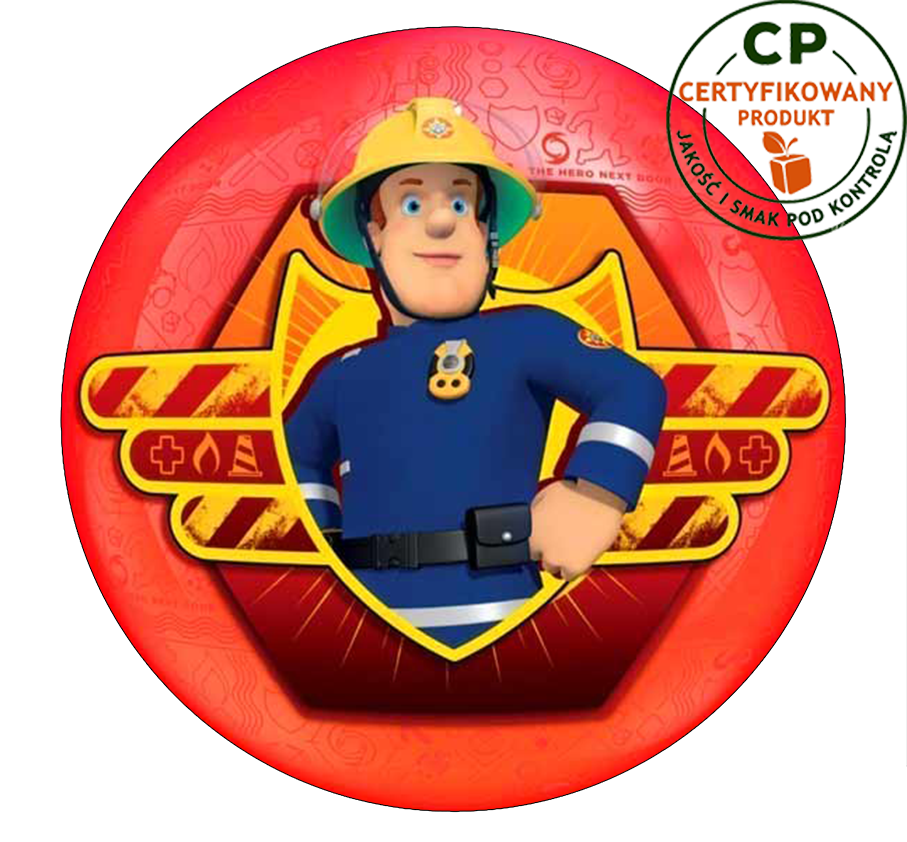 Opłatek na tort Strażak Sam
