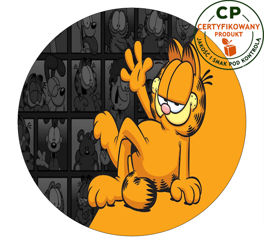 Opłatek na tort Garfield