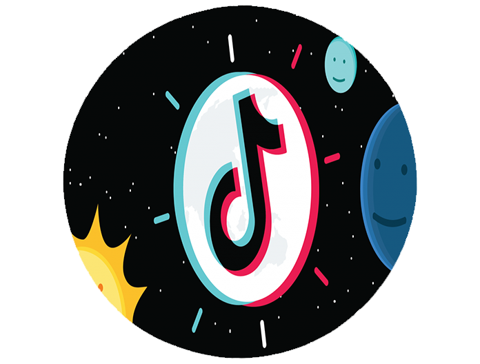 Opłatek na tort Tik Tok