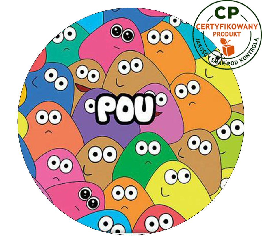 Opłatek na tort Pou