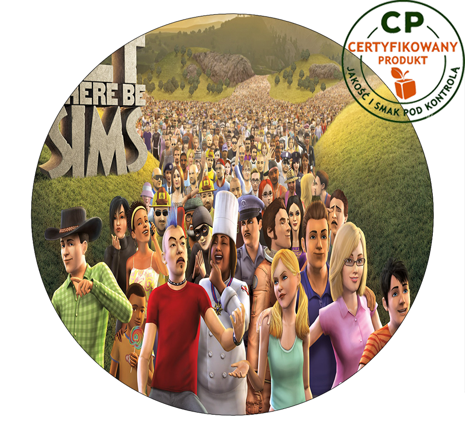 Opłatek na tort Sims