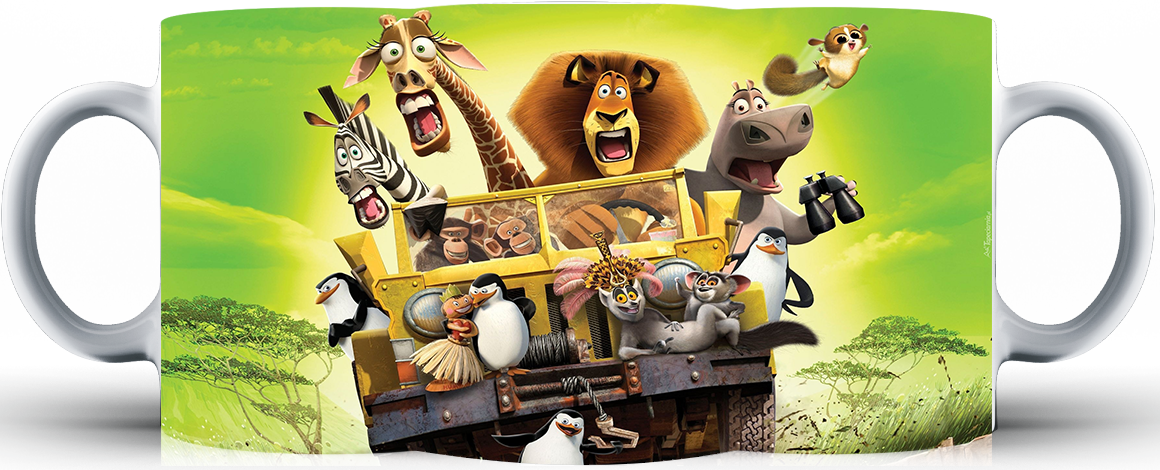 Kubek ceramiczny Pingwiny z Madagaskaru