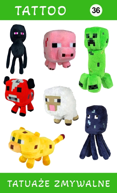 Tatuaże zmywalne Minecraft