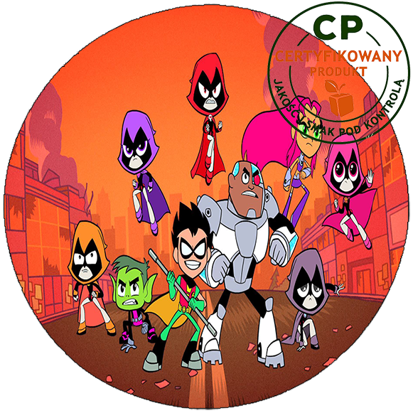 Opłatek na tort Młodzi Tytani