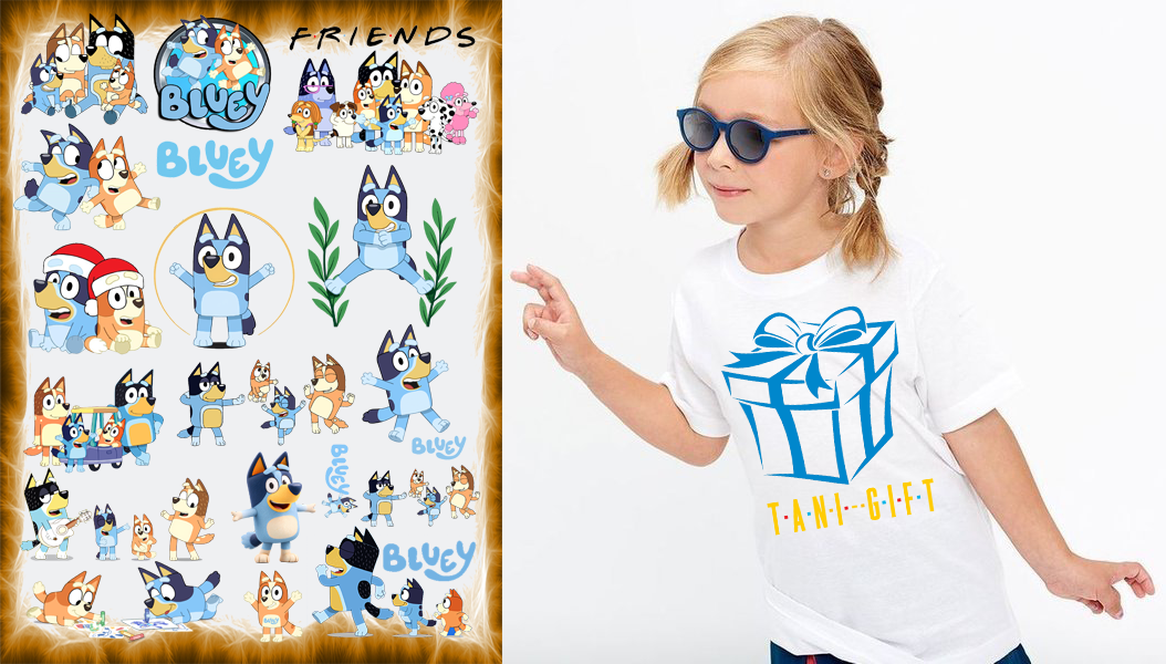 Duży Zestaw Mega Tatuaży zmywalnych - Bluey