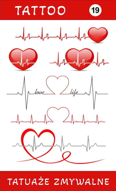 Tatuaże zmywalne Serca