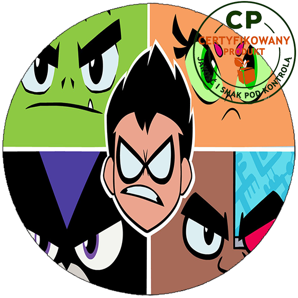 Opłatek na tort Młodzi Tytani