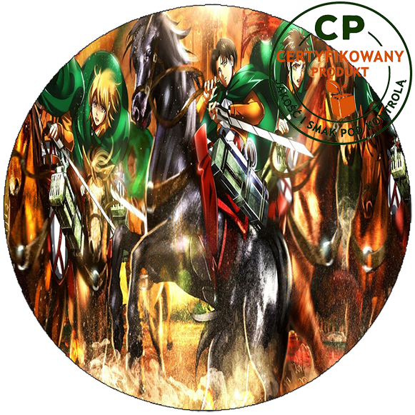 Opłatek na tort Atak Tytanów - Attack of Titans