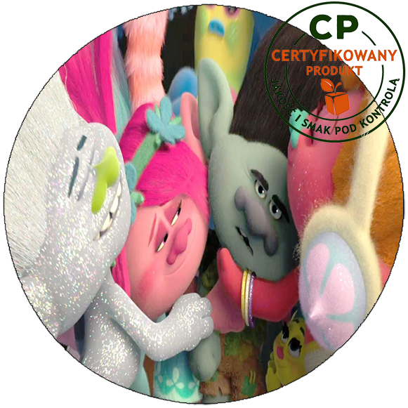 Opłatek na tort Trolls Trolle