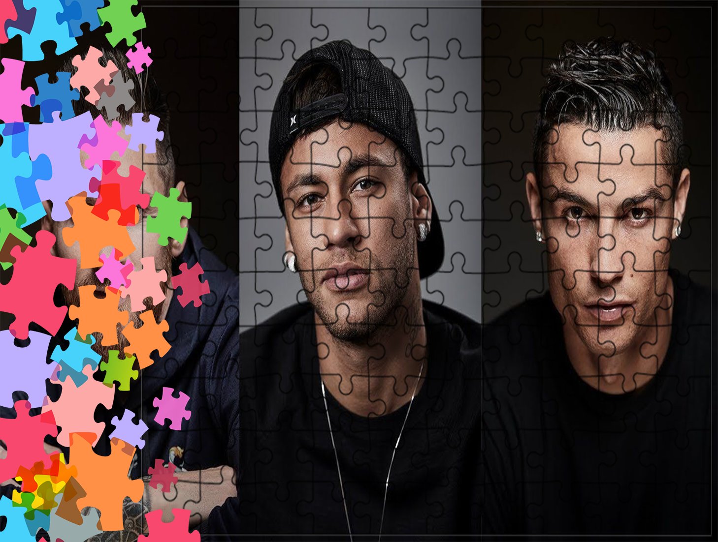 Puzzle tradycyjne - Ronaldo Messi Neymar