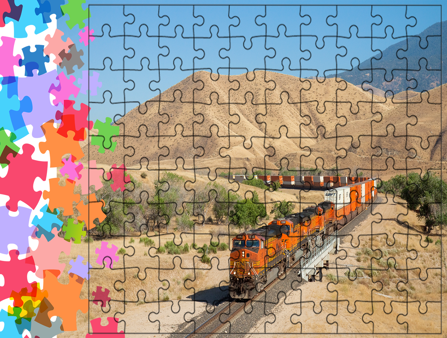 Puzzle tradycyjne Pociągi - Train