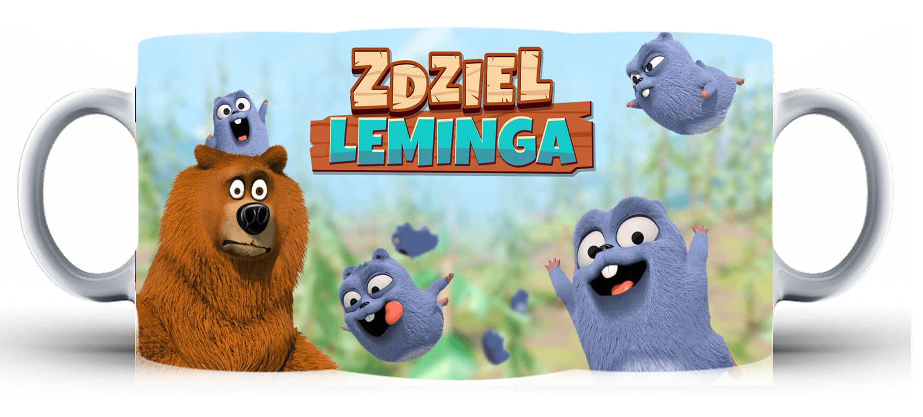 Kubek ceramiczny Grizzy i Lemingi