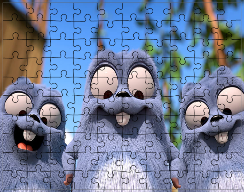 Puzzle Grizzy i Lemingi