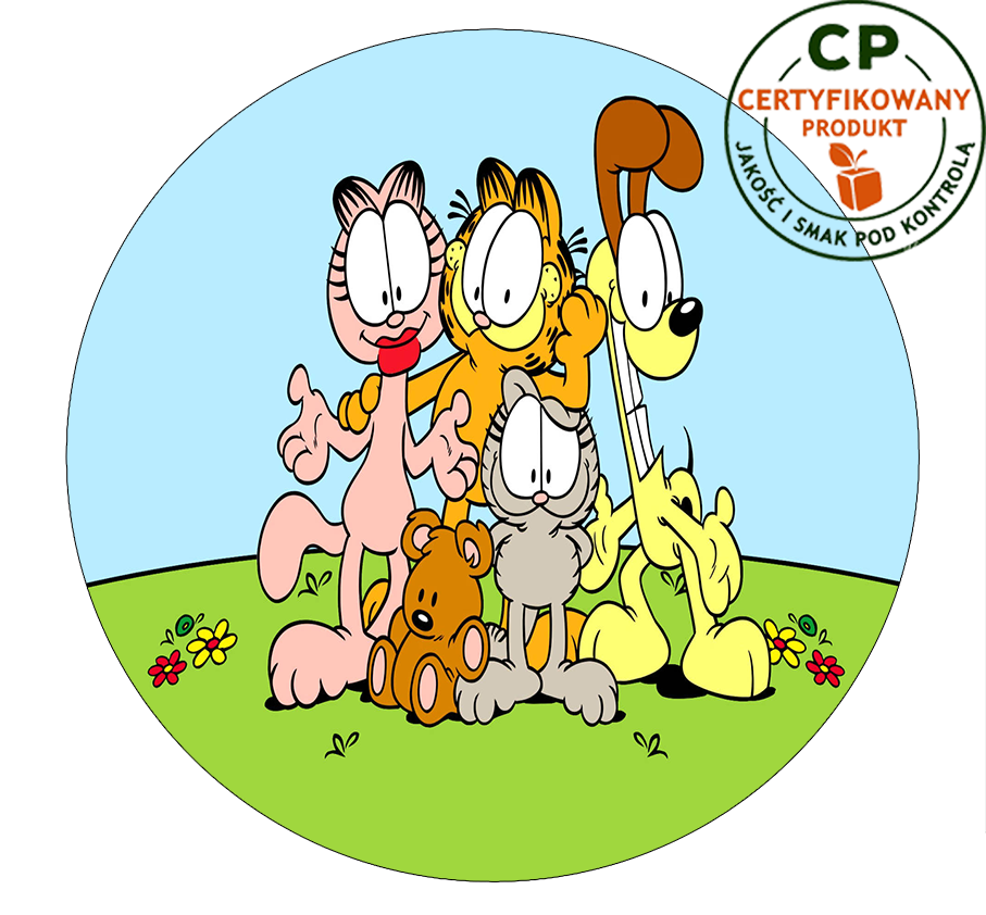 Opłatek na tort Garfield